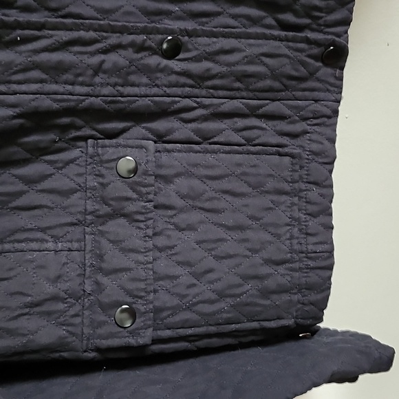 Merona black quilted chore jacket zip button closure women's size small - Picture 4 of 12